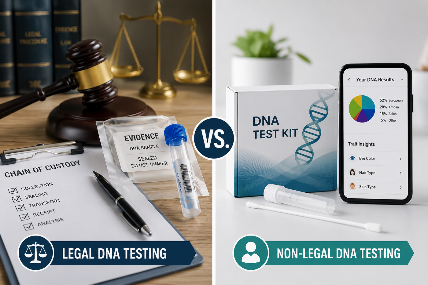 Legal vs. Non-Legal DNA Testing: What's the Difference