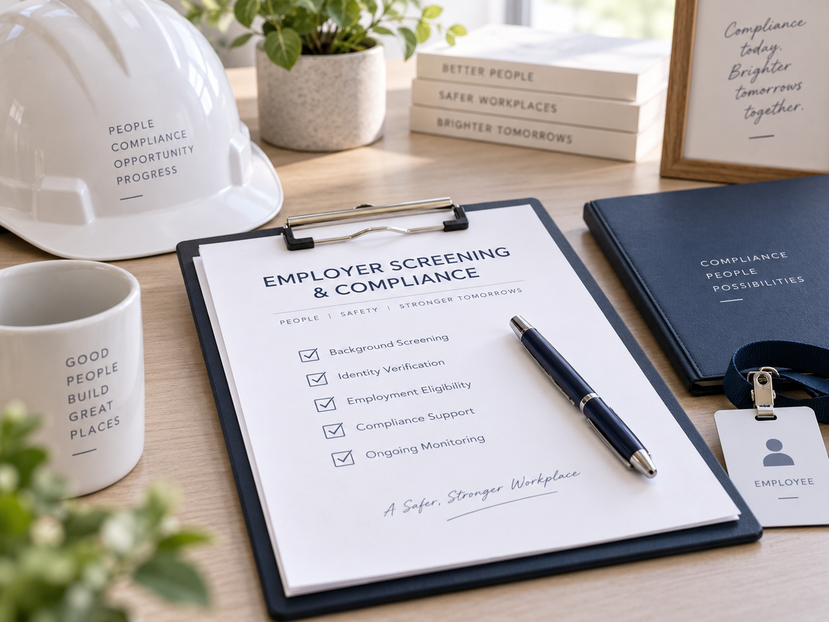Employer screening and compliance service